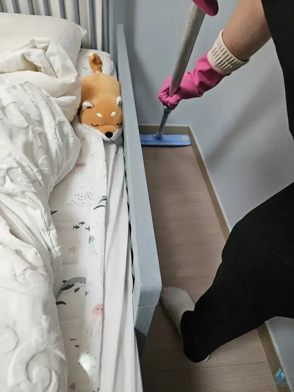 성남시 침수복구 현장 사진 4 — 성남 아파트 세탁실 배관 역류 침수청소